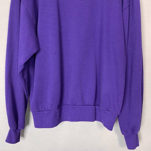 Vintage 90s Sweatshirt‎ Seashells Glitter Gold Ocean Women Size Large Purple Top - Picture 7 of 12